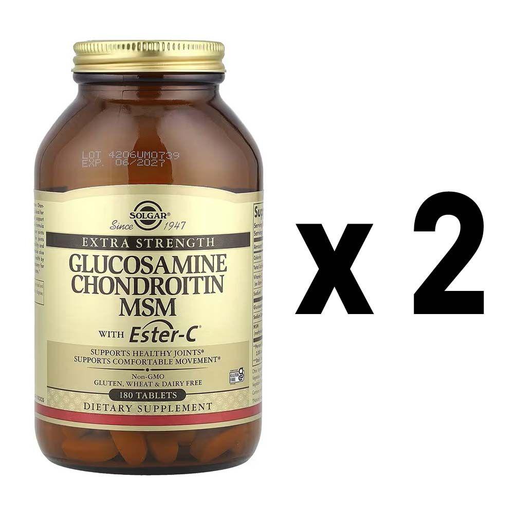 솔가 <b>글루코사민 콘드로이틴</b> <b>MSM</b> 위드 에스터C 180정 2개