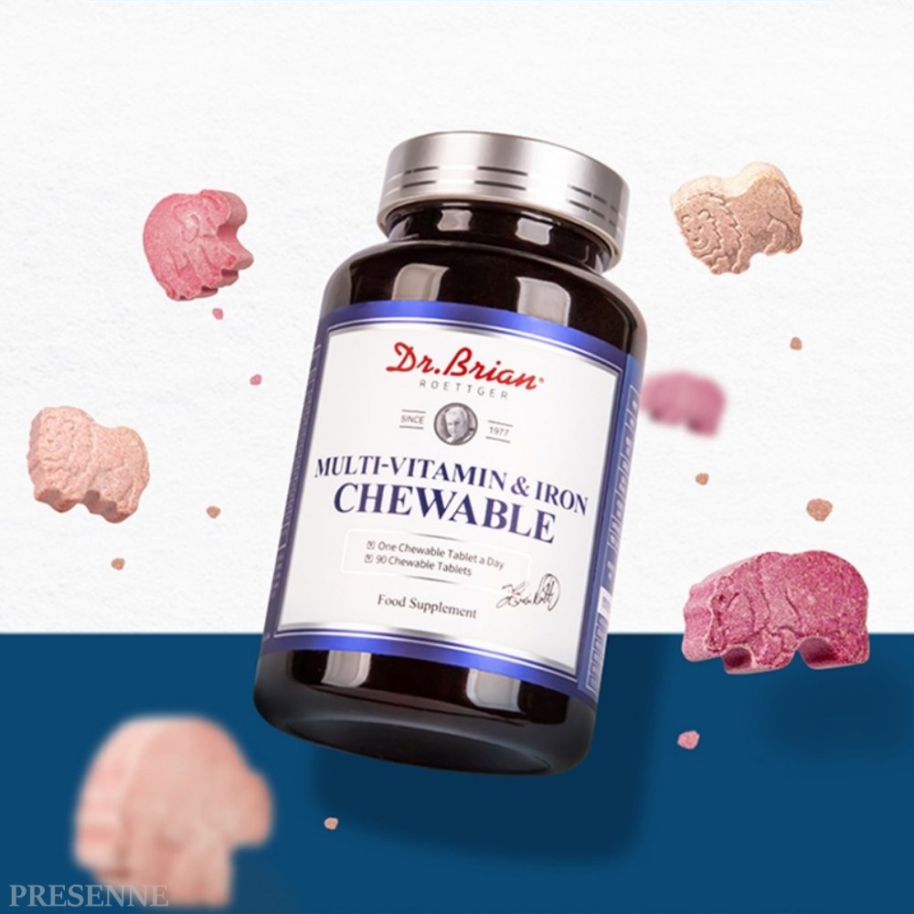 <b>멀티비타민</b> 철분 <b>츄어블</b> 나이아신 <b>비타민</b>D <b>비타민</b>A 엽산