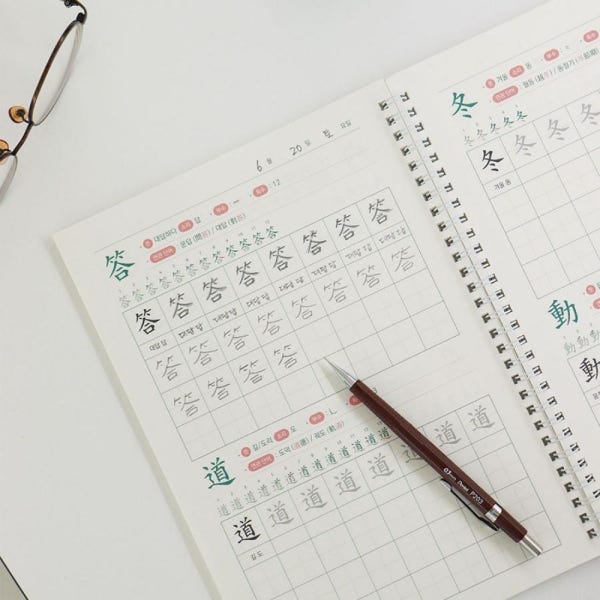 성인 한자 쓰기 공부책 하루한장한자 공부 따라쓰기 초등학생 어른 학습지 연습장
