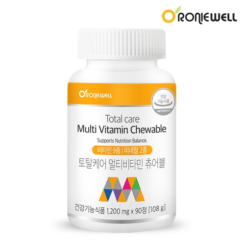 [<b>로니웰</b>] 종합 멀티비타민 씹어먹는 츄어블 1,200mg 90정, 1개