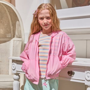 [로엠걸즈] 프릴 홑겹 후드 바람막이 RGJA25S2C_7358