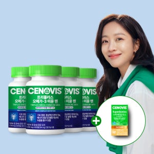 [슈퍼적립10%+사은품] 세노비스 트리플러스 맨 오메가3 이뮨 남성 멀티비타민 미네랄 80캡슐, 4개