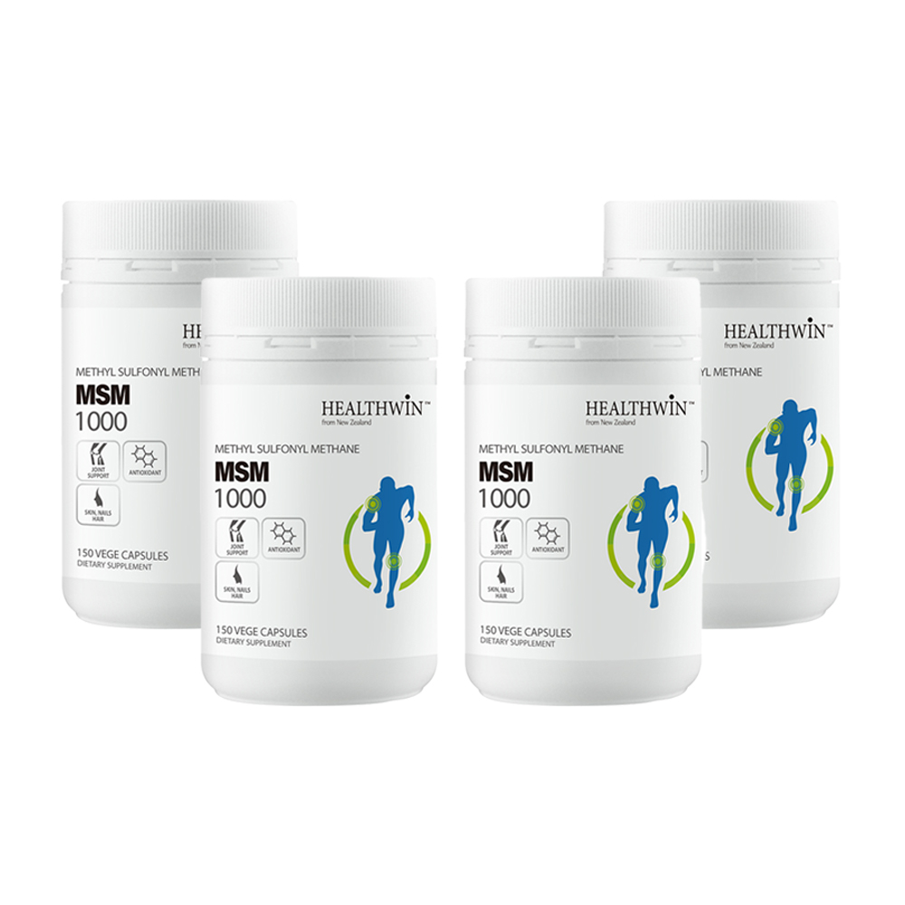 뉴질랜드 HealthWin <b>헬스윈 MSM</b> 150캡슐 4팩
