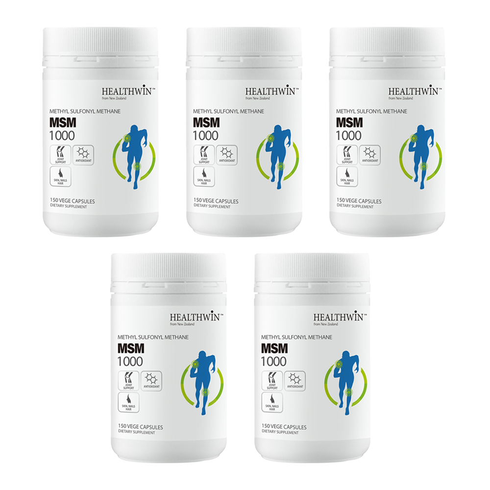 뉴질랜드 HealthWin <b>헬스윈 MSM</b> 150캡슐 5팩