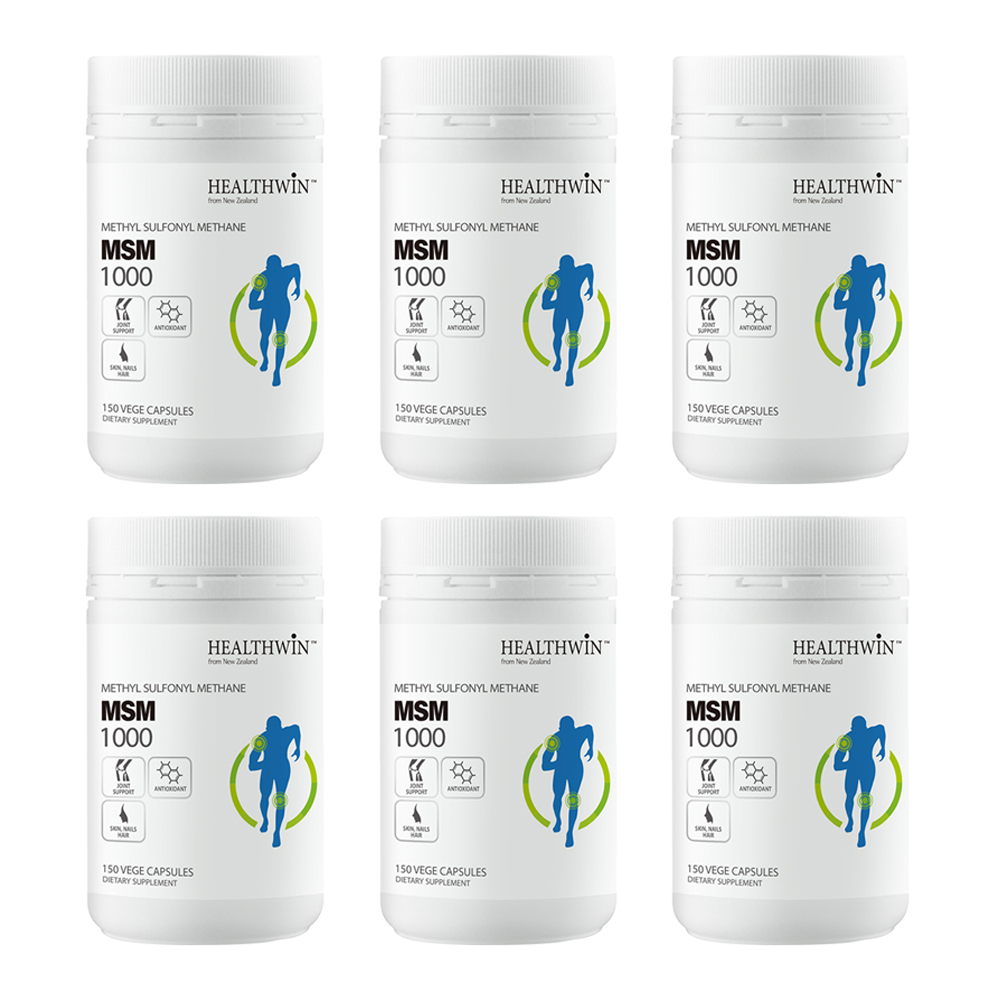 뉴질랜드 HealthWin <b>헬스윈 MSM</b> 150캡슐 6팩
