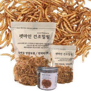 펫마인 건조 밀웜 50g 고소애 햄스터 고슴도치 도마뱀 앵무새 슈가글라이더 간식 소동물 사료