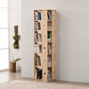 닉스회전책장 420x420x1835mm, 6단, 원목