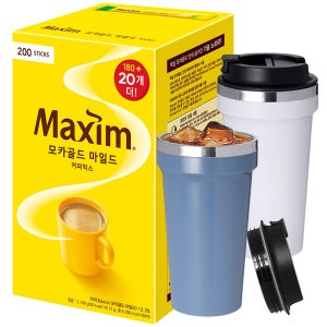 맥심 모카골드 마일드 커피믹스 200T(200개) + 더블스텐텀블러