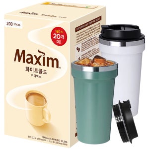 맥심 화이트골드 커피믹스 200T(200개) + 더블스텐텀블러