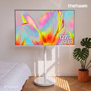 더함 삼탠바이미 스마트 QLED 에센셜 127cm(50인치), 이동식 스탠드