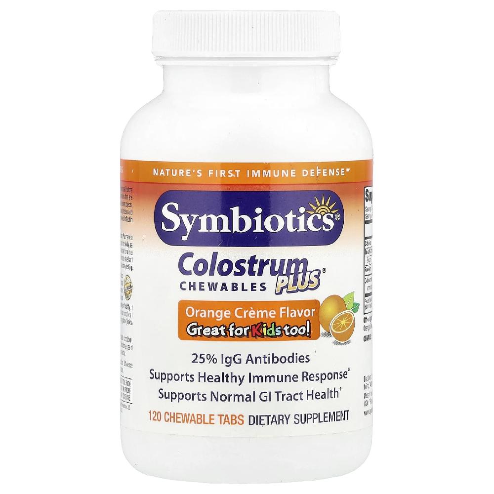 Symbiotics (<b>심바이오틱스</b>) 초유 오렌지 크림 츄어블 면역글로불린 IgG 120정