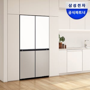삼성전자 비스포크 냉장고 4도어 640L RM70F63R2ZG 키친핏 Max 에센셜 화이트+베이지