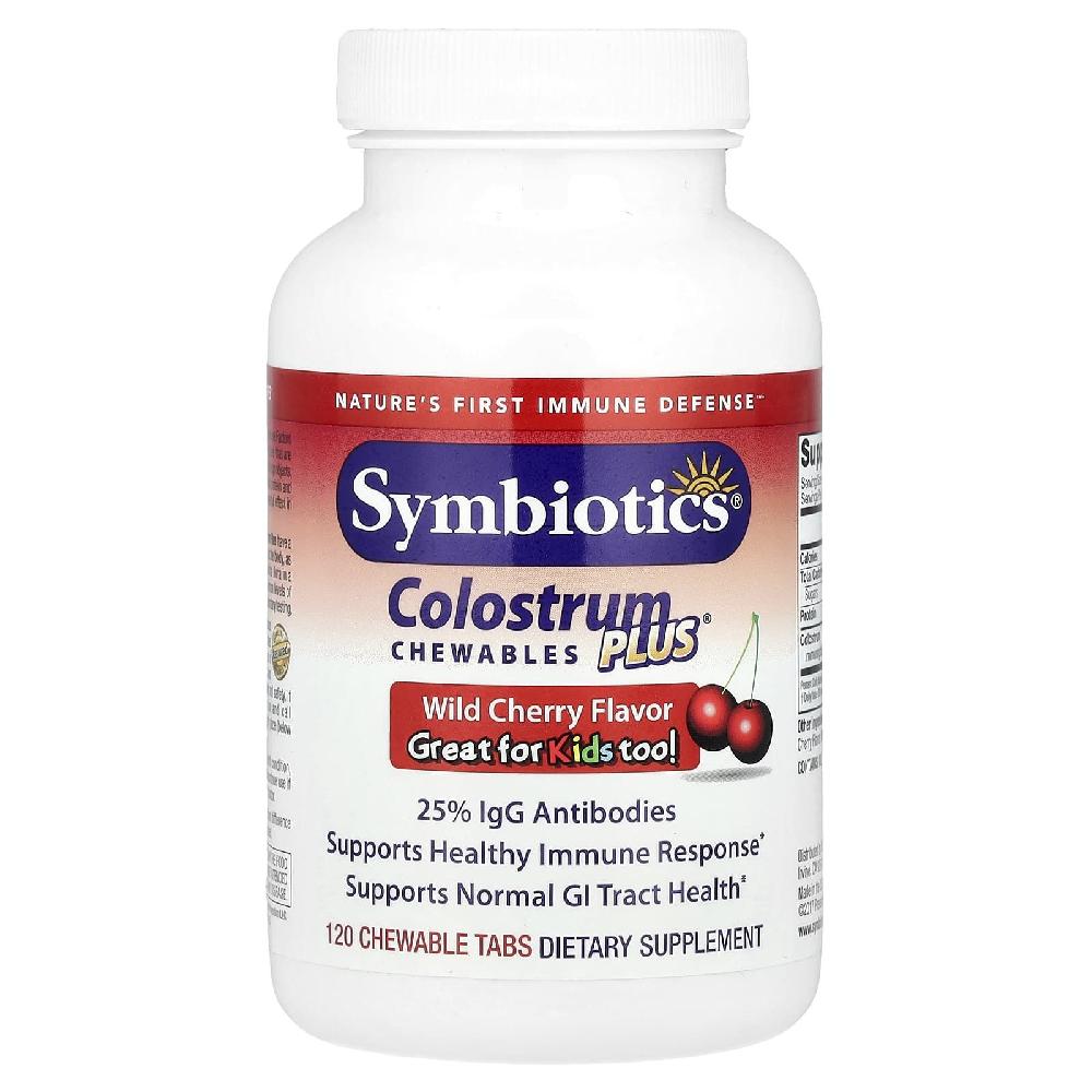 Symbiotics (<b>심바이오틱스</b>) 초유 와일드 체리 츄어블 면역글로불린 IgG 120정