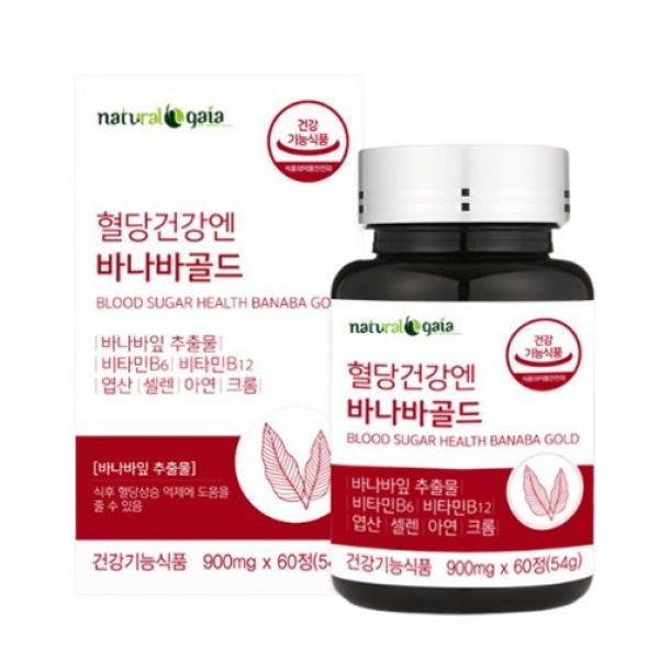 내츄럴<b>가이아 혈당</b>건강엔 바나나골드, 60정, 3개