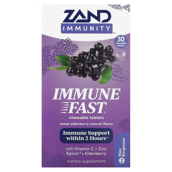 Zand, Immunity, <b>면역</b> 증진, 스위트 엘더베리, 츄어블 30정 Zand (<b>잰드</b>)