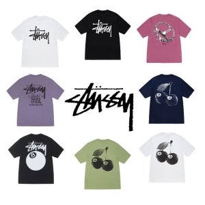 스투시 반팔 티셔츠 남녀공용 커플