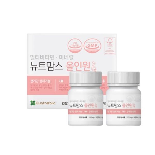 <b>뉴트</b>맘스 올인원 임산부 종합 비타민, 60정, 1개