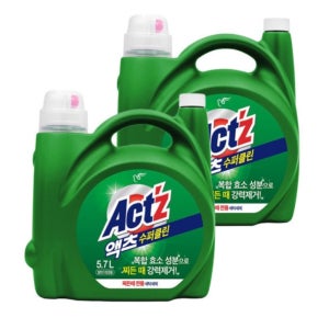 알칼리세제 찌든때제거 액츠수퍼클린 드럼 일반 세탁기겸용세제