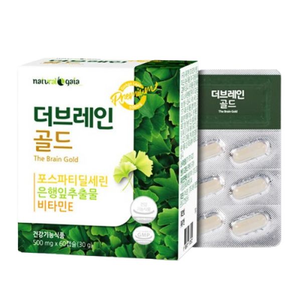 내츄럴<b>가이아</b> 더 브레인 골드, 60캡슐, 1개