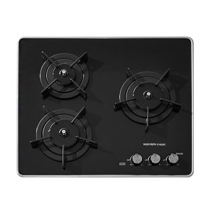 나비엔매직 빌트인 가스레인지 3구 쿡탑 도시가스 GRB6203 코드타입 LNG 블랙