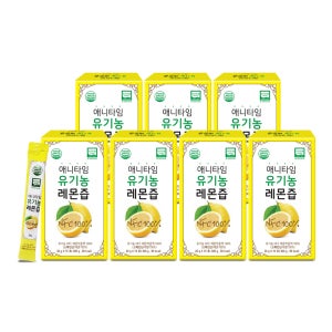 [뭉치면 싸다] 애니타임 유기농 레몬즙 리얼착즙 NFC 100% 레몬원액 7박스 유니바이오