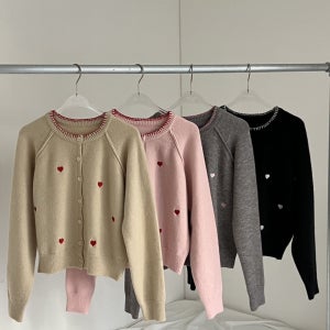 요아정 하트 포인트 가디건