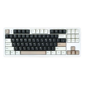 큐센 Q87 PBT 유선 무선 블루투스 기계식 키보드 크림치즈, 하이무저소음바다소금