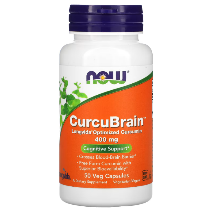 나우푸드 CurcuBrain 커큐브레인 50베지캡슐 인지지원 400mg 롱비타