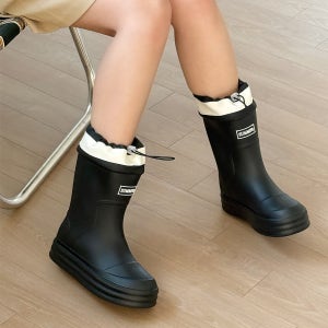 슈즈앤 여성 스트링 포인트 미들 장화 레인부츠 sn1070