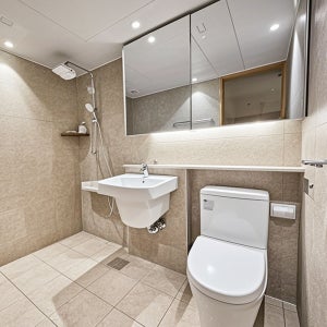 욕실리모델링 전문 뉴바스디자인 베이지 욕실 서울 경기 용인 수원 오산 광교 군포 안산