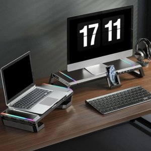 다기능 높이조절 USB3.0 모니터받침대 다용도 테이블 4포트 멀티허브