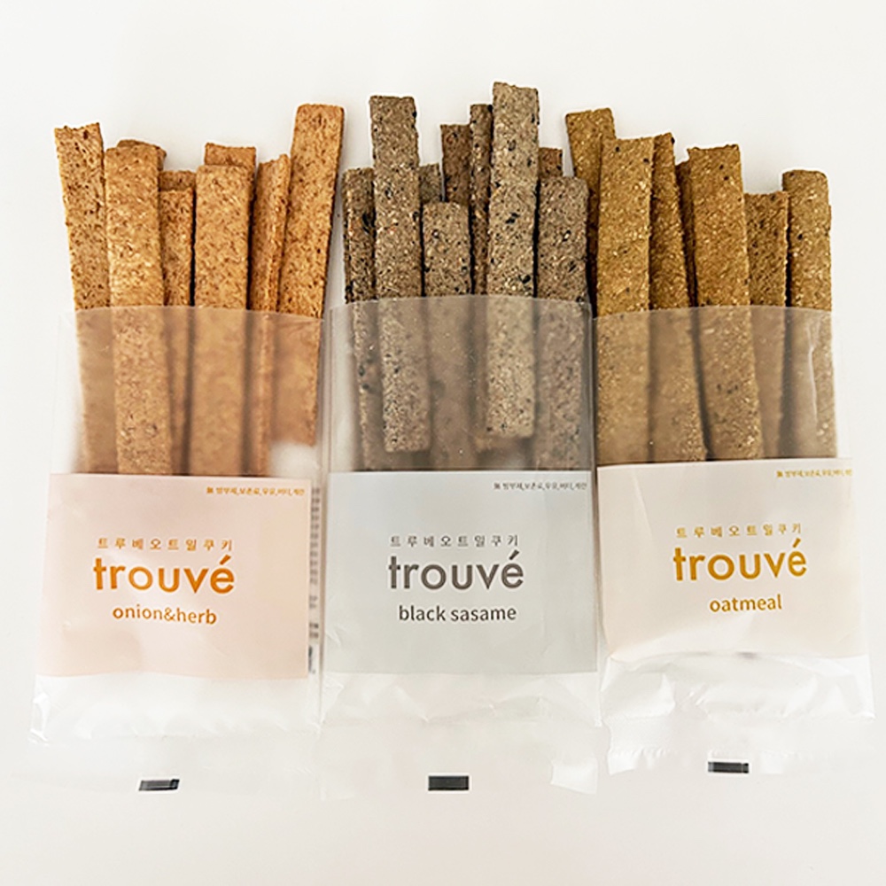 [트루베] 고소한 단백질 다이어터 어른 간식 과자 발아통밀 귀리 쿠키 블랙쌔사미, 50g, 10개