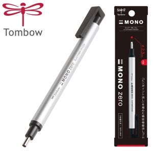 톰보 모노 제로 지우개 라운드타입 실버 120x13x13mm 10g