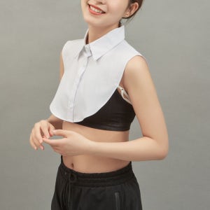 여성 이너셔츠 기본 심플 셔츠 페이크 이너 카라 레이어드 블라우스 4컬러