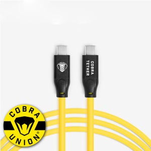 코브라 테더 USB-C to C 카메라 테더링 케이블 20G 속도 5M 옐로우