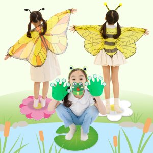 오늘놀이 봄 곤충 역할놀이 세트 3종 택1 나비 개구리 꿀벌