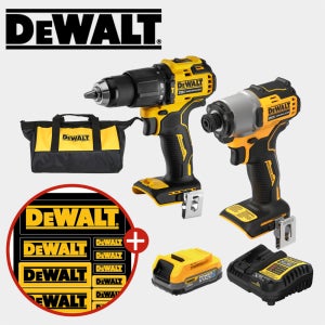 디월트 20V 충전 콤보 세트 DCF840+DCD709 전동 해머 임팩 DCK2214E