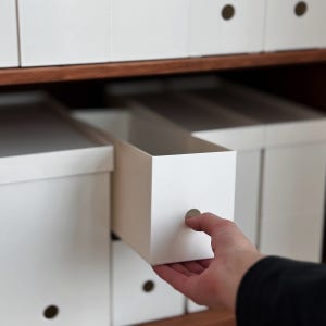 팬트리 옷장 선반 사각 정리 수납함 펜트리 옷방 리빙박스 옷 정리함 소품 수납 박스 S