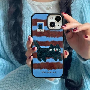 맥세이프 라인없는 귀여운 고양이케이스 나인틴프라이데이 2배자력 맥세이프 자석 에폭시 케이스 고양이 블루, 아이폰14 프로