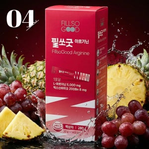 [한의사 협업] 필쏘굿 아르기닌 5000mg 시트룰린 오르니틴 타우린 비타민 14포, 4개