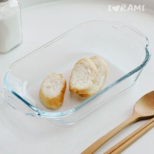 직사각 오븐유리그릇 파스타 전자렌지요리용기 800ml