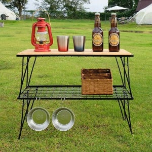 캠핑 테이블 원목 팬히터 받침대 쿨러스탠드 쉘프 선반 아이스박스 쿨러 받침대 거치대