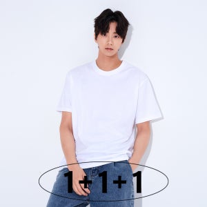 1+1+1 흰색면티 이너 빅사이즈 무지 목안늘어나는 반팔티 비침없는 안비치는