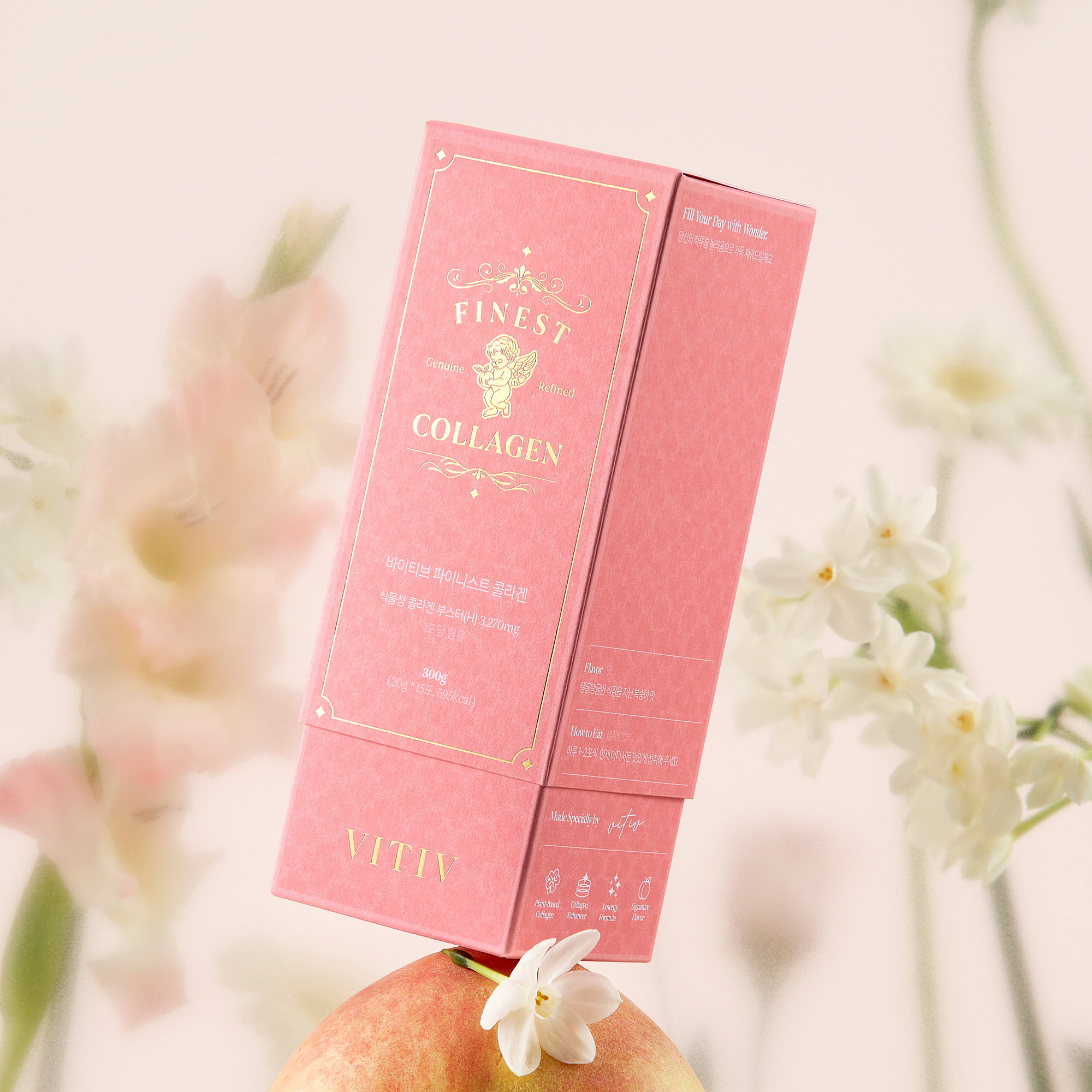 바이티브 식물성 저분자 콜라겐 맛있는 프리미엄 <b>이너뷰티</b> 15포, 4개