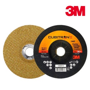 3M 큐비트론2 14437 황금돌 100mm 옵셋 연마석 그라인더날 스틸 스텐 겸용
