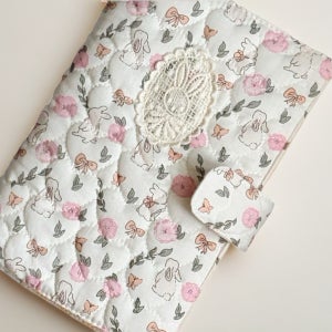 토끼 다이어리 누빔 북 커버 패브릭 a6 b6 윅스