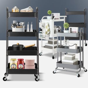 LB 이동식트롤리 국민바퀴 이동선반 트레이 틈새수납카트