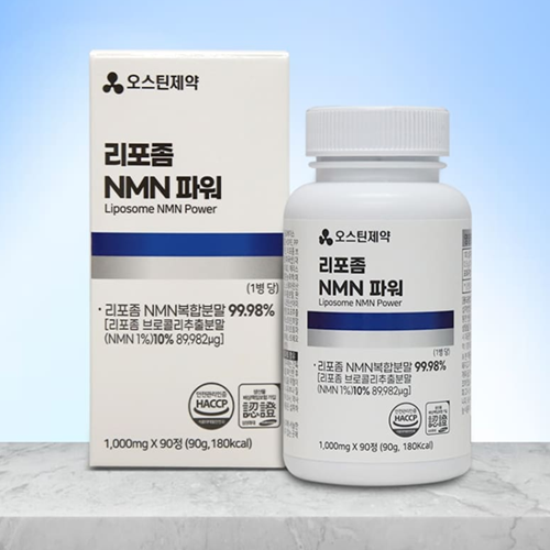 오스틴제약 니코틴아마이드 NAD+ 리포좀 NMN 1000mg 90정 <b>노화방지</b>