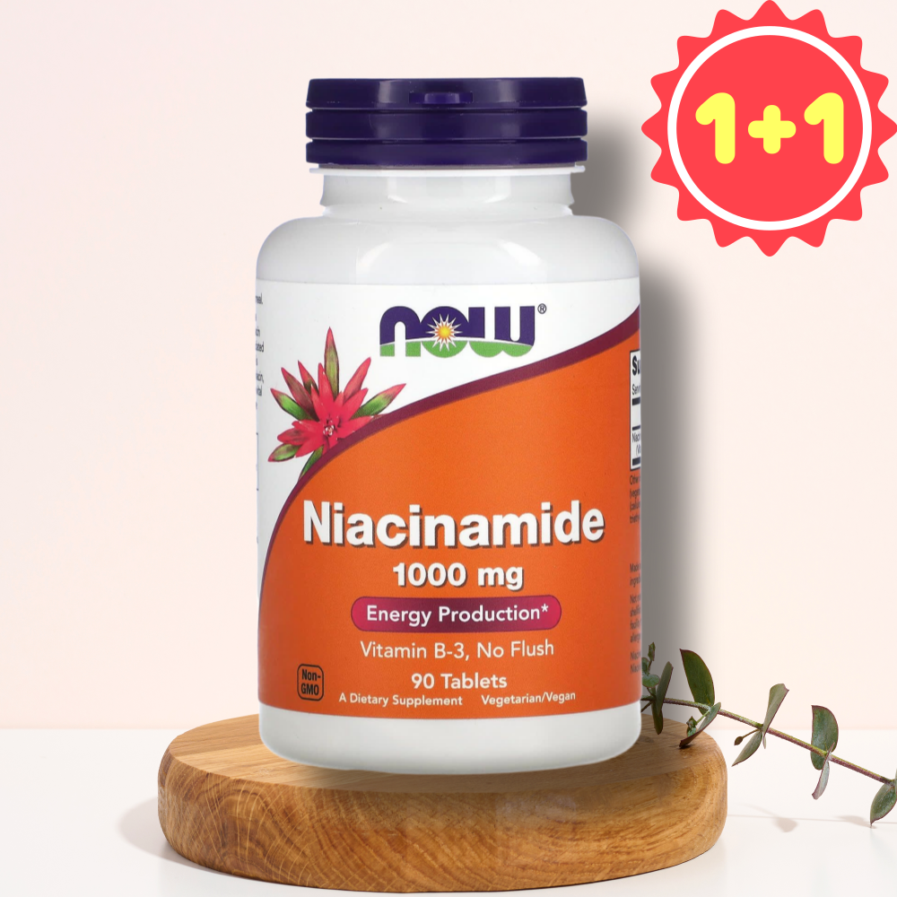 나우푸드 나이아신아미드 니코틴산아미드 비타민B3 1000mg 90정 2개