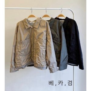 면안감 포켓바람막이점퍼 [베이지 카키 블랙]